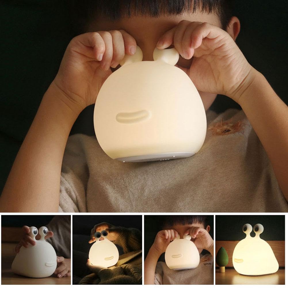 Cute USB Rechargeable Slug Bug Night Light with Timer - Cartoon Eye Protection LED Lamp for Nursery, Dorm Room & Breastfeeding | Portable Animal-Themed Decor for Kids Bedroom and Cozy Spaces