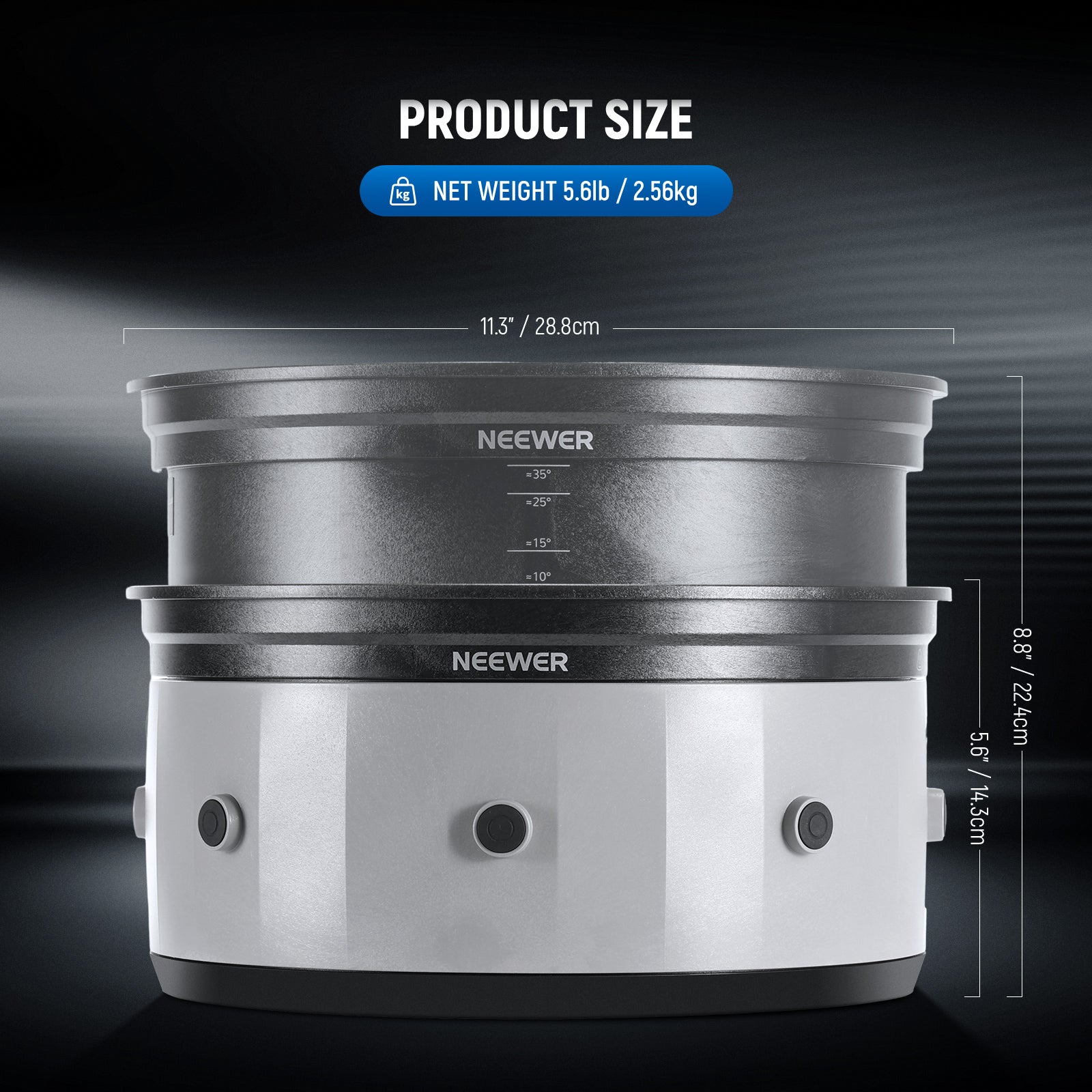 NEEWER CSF10 10-Inch Fresnel Lens with 35° Beam Angle - Perfect for Stage Lighting, Photography, and Film Production