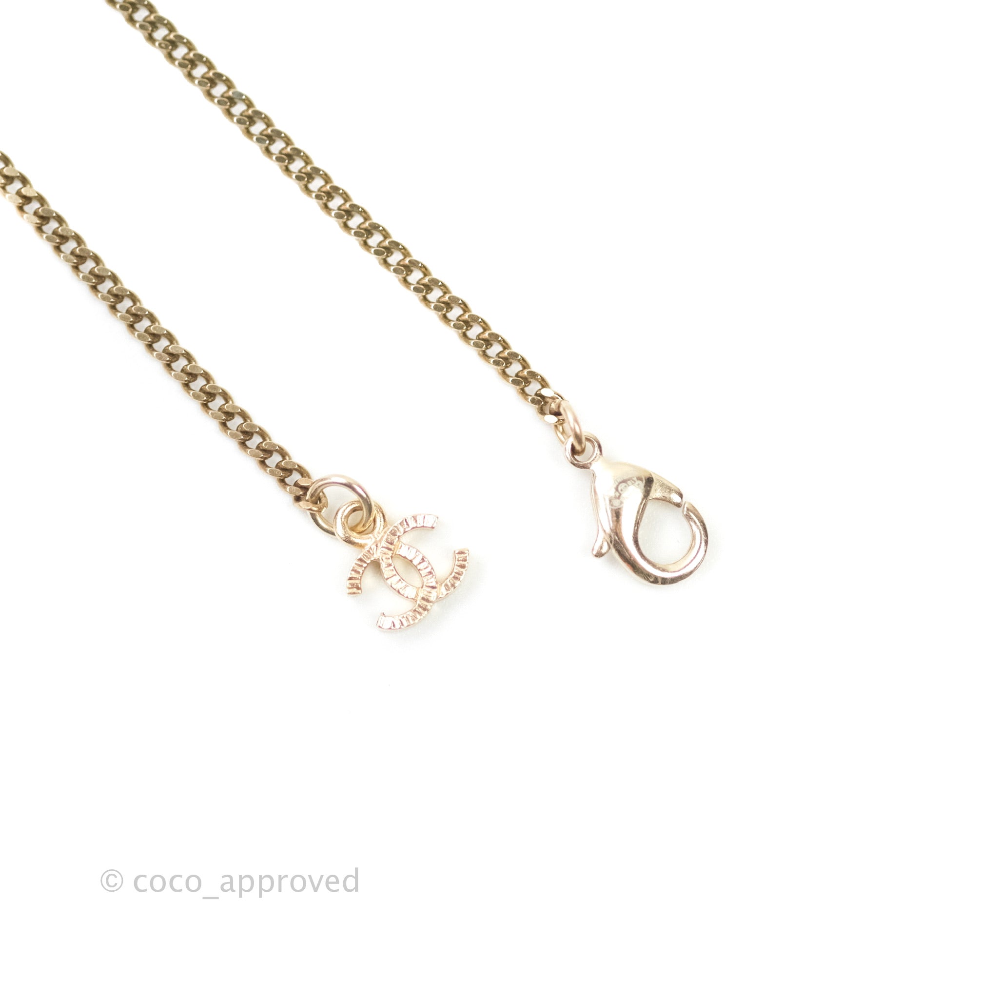 Chanel CC Pearl Pendant Necklace 18K Gold Tone Luxury Jewelry for Women - Perfect for Parties, Weddings & Special Occasions
