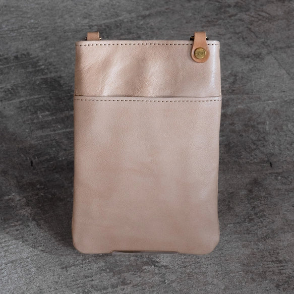 Premium Tochigi Leather Phone Pouch - Handcrafted in Japan - Slim Smartphone Case for iPhone & Android - Perfect for Travel, Work & Everyday Use