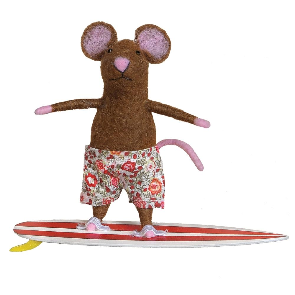 HomArt Felt Surfer Mouse - Cute Desk Decor for Surf Lovers