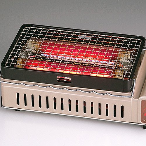 Iwatani Aburiya Portable Gas Grill Stove CB-RBT-J - Compact Outdoor BBQ Grill for Yakitori, Yakiniku & Camping - Beige CBRBTJ - Perfect for Backyard, Picnic & Tailgating Parties
