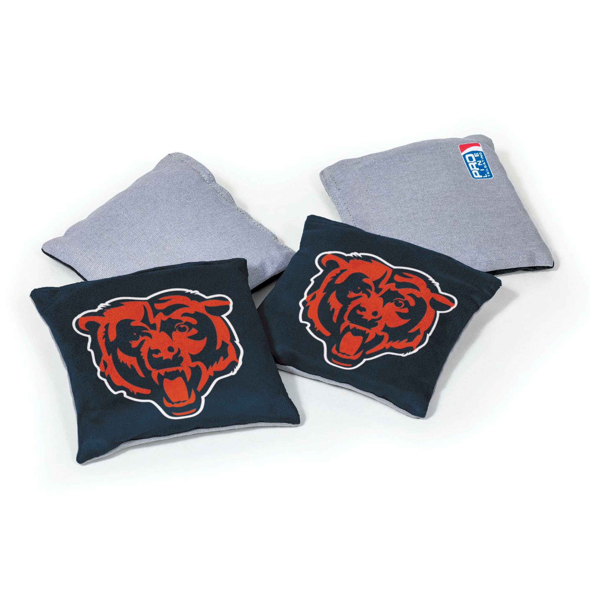 Wild Sports NFL Chicago Bears Dual-Sided Cornhole Bean Bags - 4 Pack Premium Toss Bags for Outdoor Games, Tailgating & Backyard Parties
