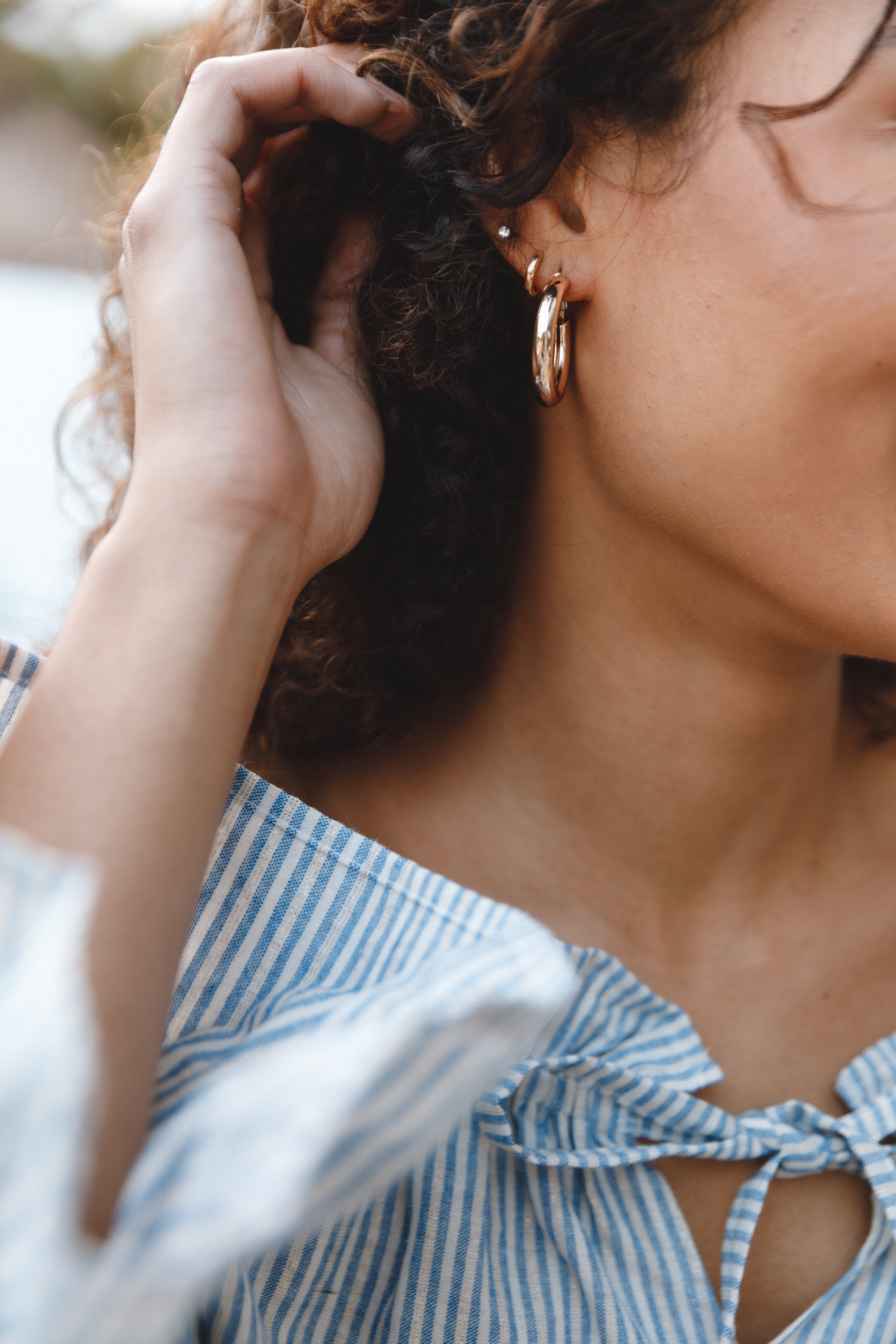 Delilah Gold Earrings for Women – Elegant Dangle Hoop Earrings for Party, Wedding & Everyday Wear