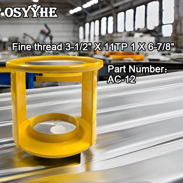 Acetylene Cylinder Regulator Protector Safety Cap 3-1/2 x 12 - High/Low Pressure Tank Safety Collar - Durable Acetylene Gas Cylinder Accessory for Welding, Cutting & Industrial Use