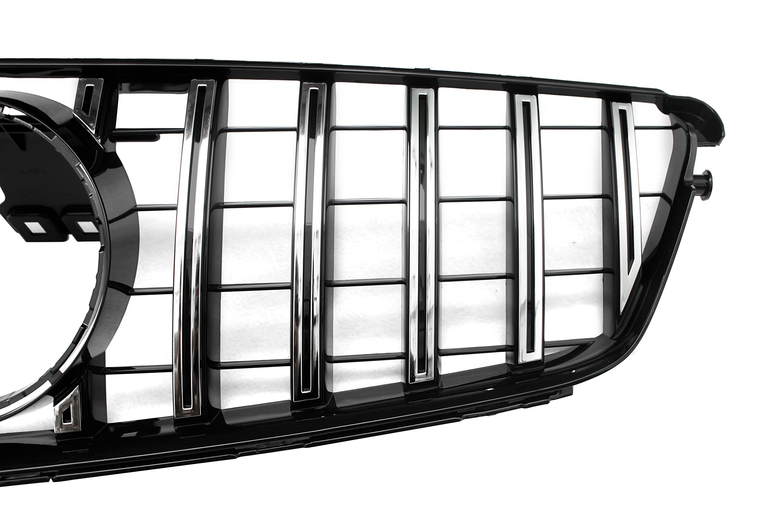 CCTUNING Chrome Silver Front Grill for Mercedes-Benz C Class W204 GT GTR (2008-2014) - Compatible with C180 C200 C250 C300 C350 Models | Enhances Vehicle Style & Aerodynamics | Perfect for Car Upgrades & Show Events
