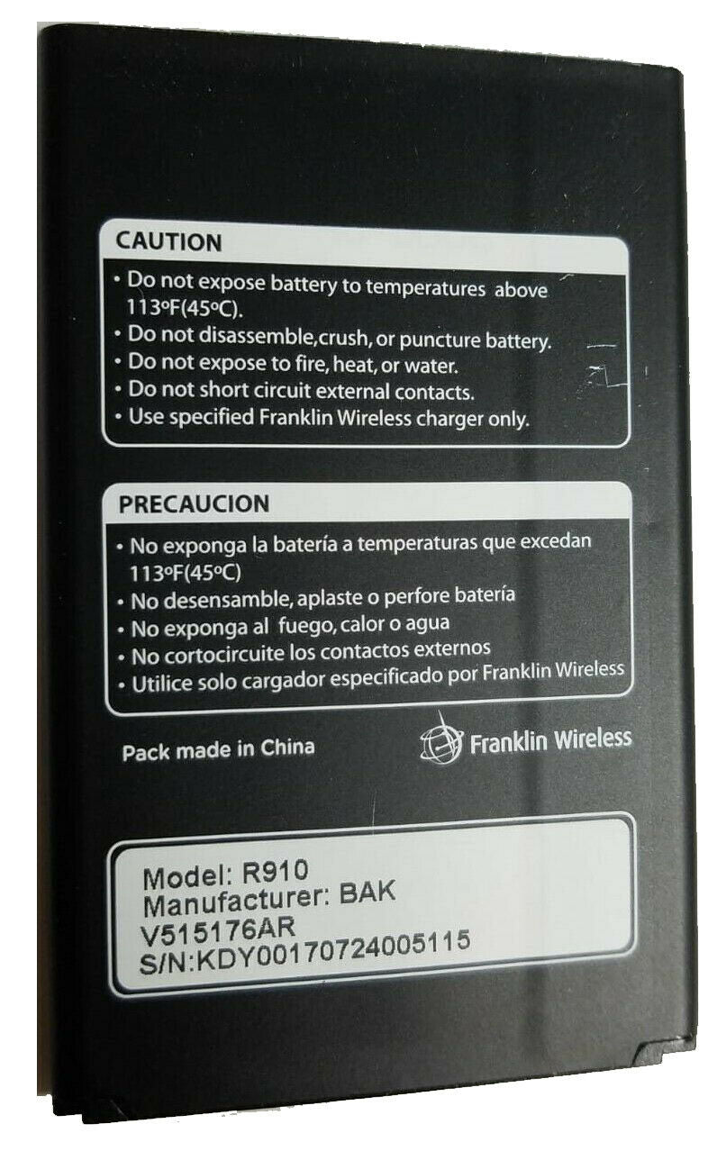 Franklin Wireless R910 Portable Hotspot with Long-Lasting Battery - Fast 4G LTE WiFi for Travel, Remote Work & Outdoor Adventures