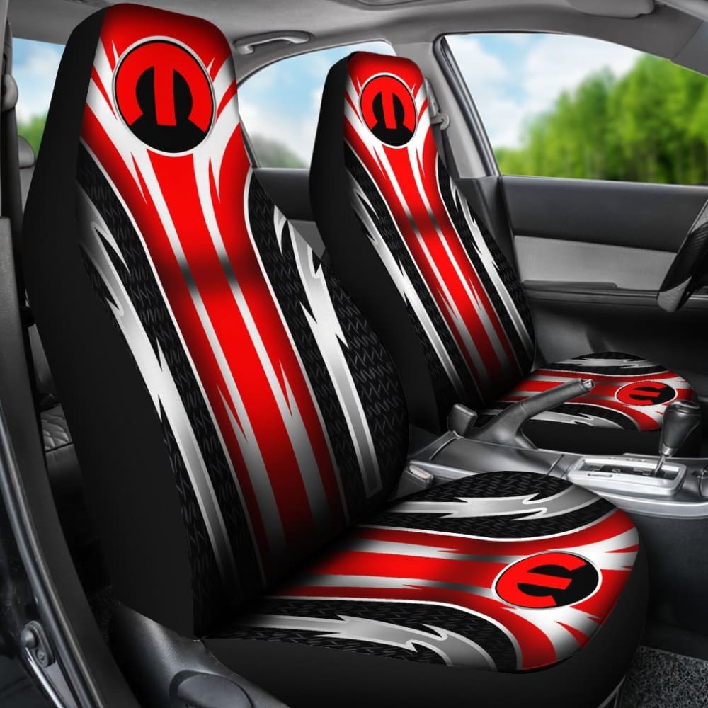 2-Piece Front Mopar Seat Covers in Red (Part #144627) - Perfect for Jeep Wrangler & Dodge Ram Interior Protection & Style Upgrade
