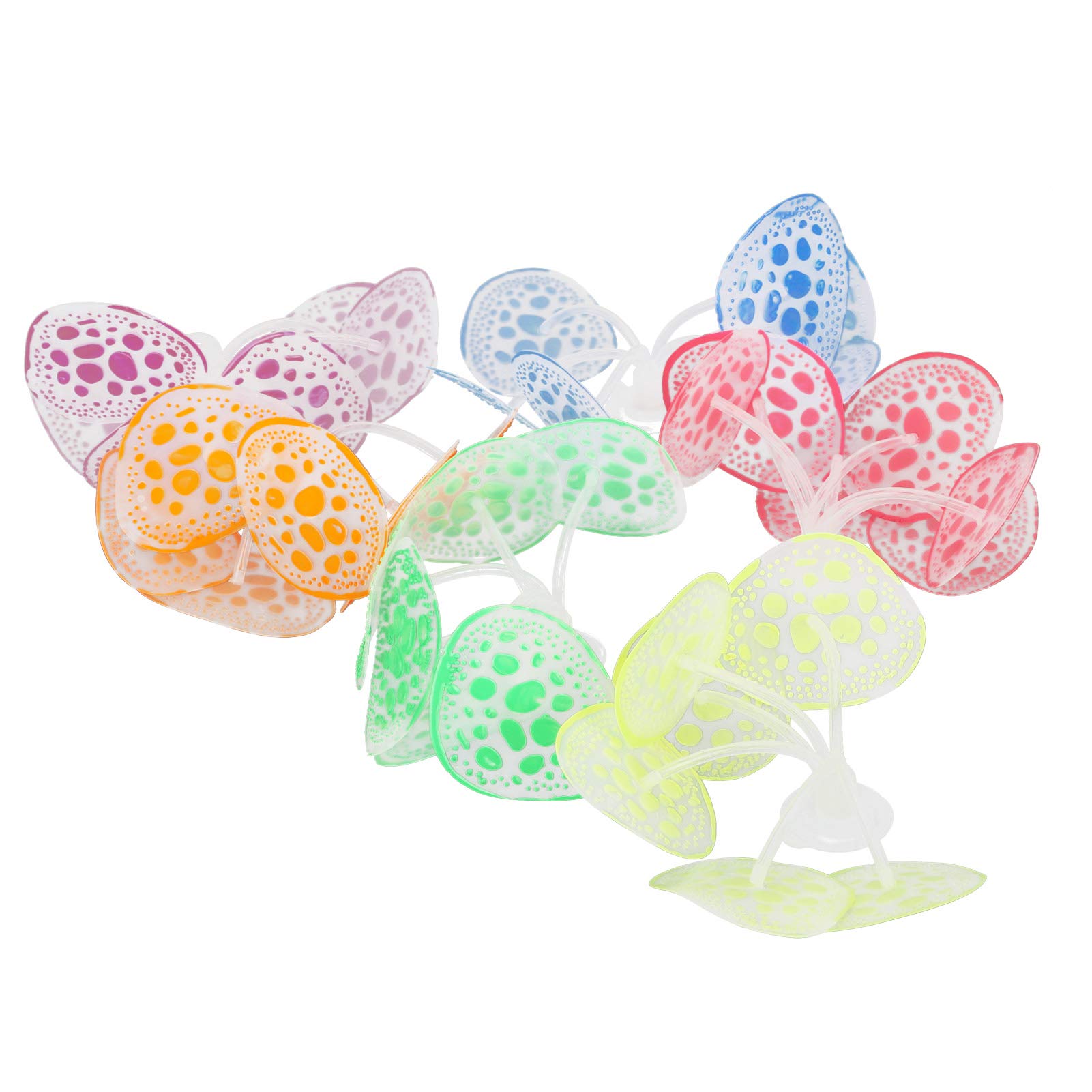 Glow in the Dark Coral Decorations - Acid & Alkali Resistant Silicone Artificial Plants for Aquarium & Fish Tank - Fluorescent Underwater Decor for Saltwater & Freshwater Tanks (Perfect for Home Aquariums, Office Fish Tanks & Aquatic Displays)