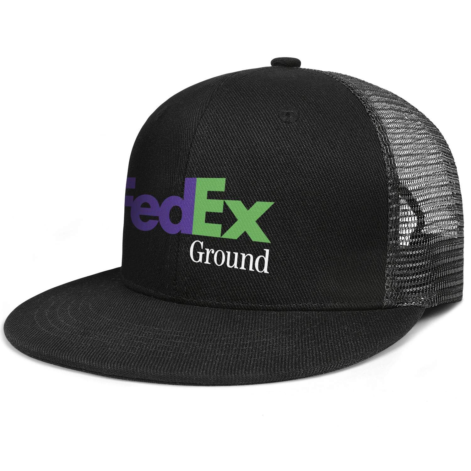 Unisex Adjustable Baseball Cap with FedEx Ground & Express Logo - Violet & Green Flat Golf Hat for Men & Women - Perfect for Outdoor Sports, Casual Wear & Brand Promotion