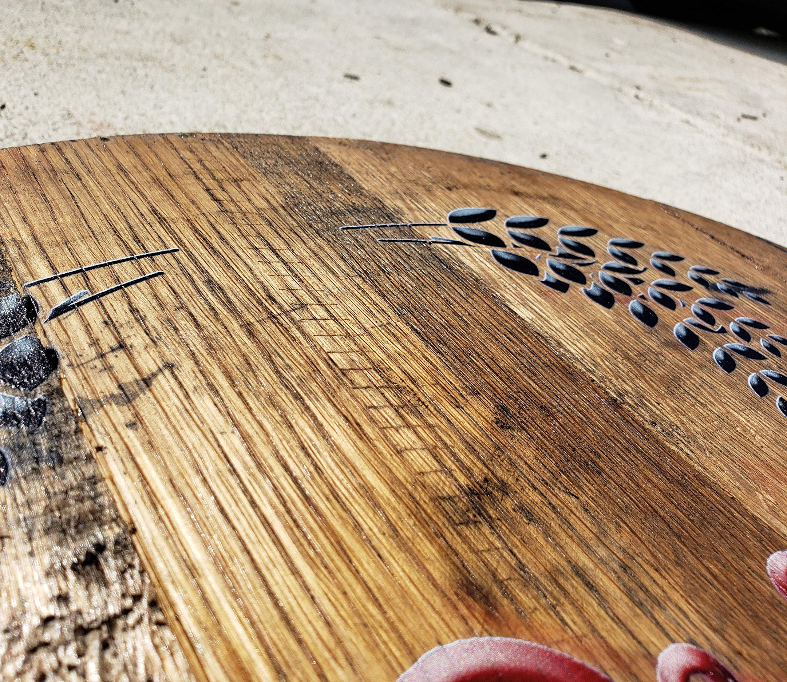 Whiskey Barrel Head Dart Board - Rustic Bar Game for Home & Pub Decor - Perfect for Man Cave, Basement, and Game Room Entertainment