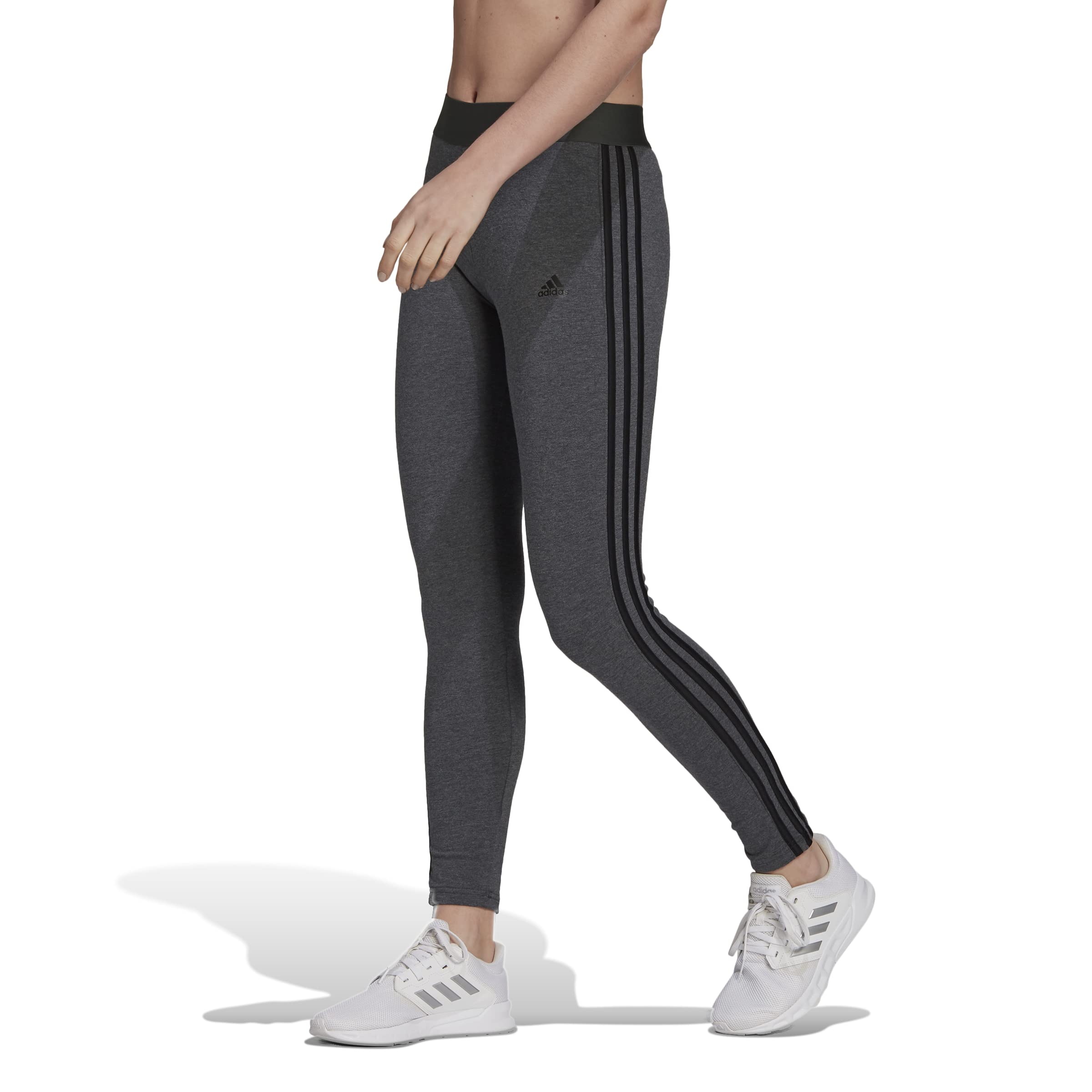 Adidas Women's Essential 3-Stripes Lounge Leggings - Comfortable Yoga Pants for Workout, Running & Casual Wear