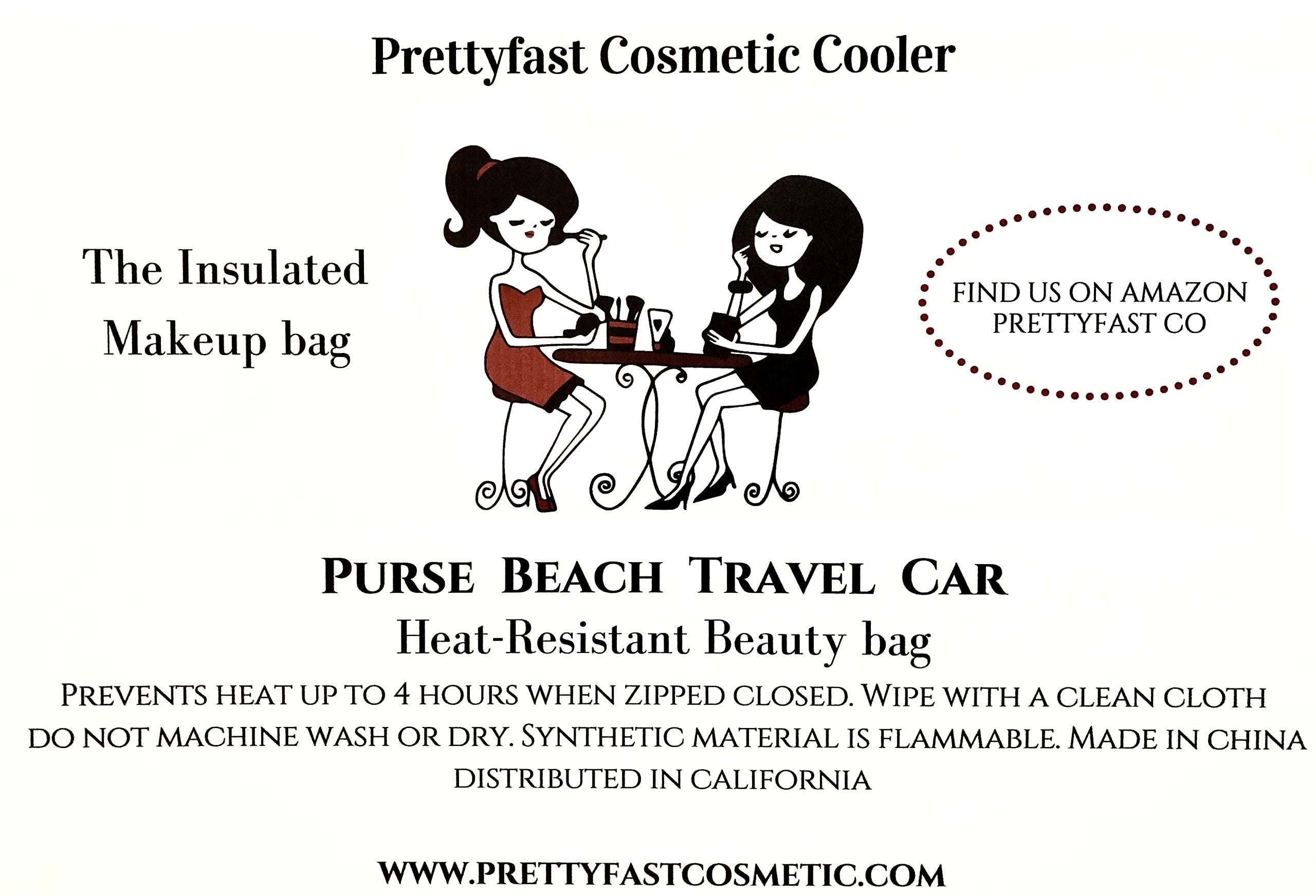 Insulated Makeup Bag for Travel - Heat-Resistant Cosmetic Organizer (Red) - Perfect for Makeup Lovers, Gym Essentials & On-The-Go Beauty