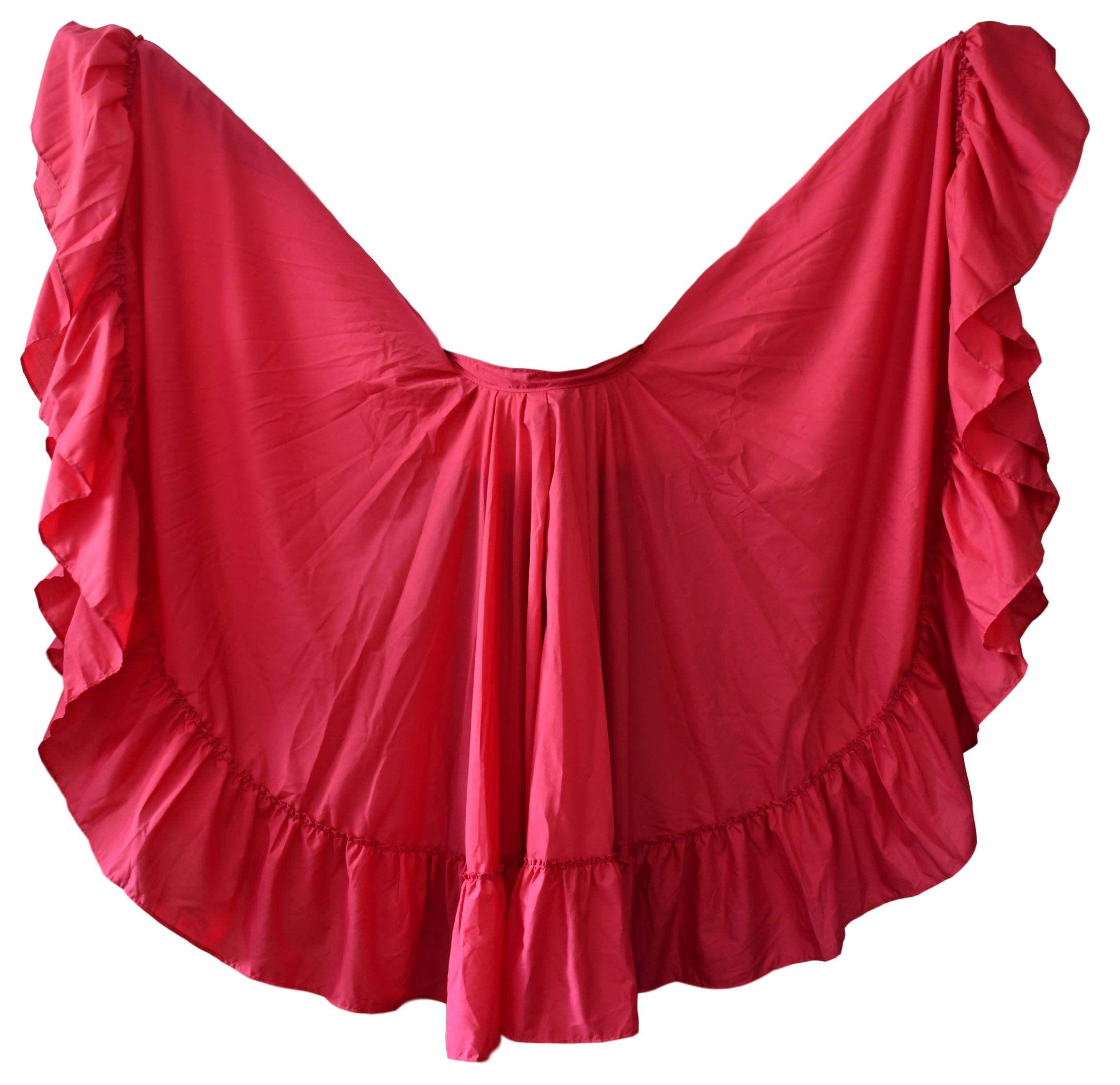 Professional Double Circle (Doble Vuelo) Dance Skirt for Mexican Folkloric & Flamenco Performances - Perfect for Stage Shows, Cultural Events & Dance Practice
