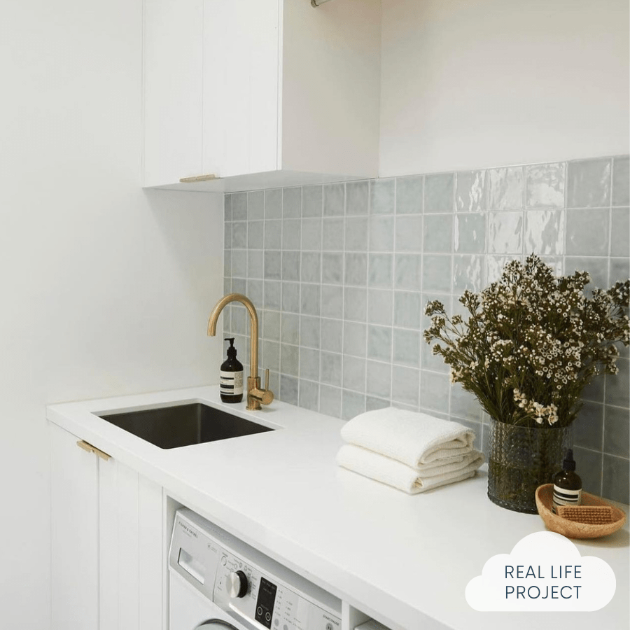 Premium Newport Gloss Sky Blue Ceramic Tile - 4x4 Inch Small Square Wall & Floor Tile for Bathroom, Kitchen Backsplash, and Shower Surround