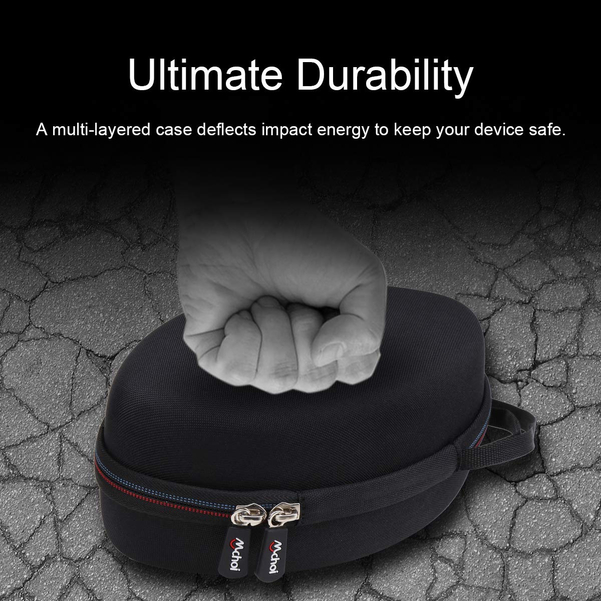 Hard Travel Headphone Case for AILIHEN C8, Artix CL750, ELECDER i39 - Lightweight Folding Wired Headphones Storage | Perfect for Commuting, Travel & Headset Protection