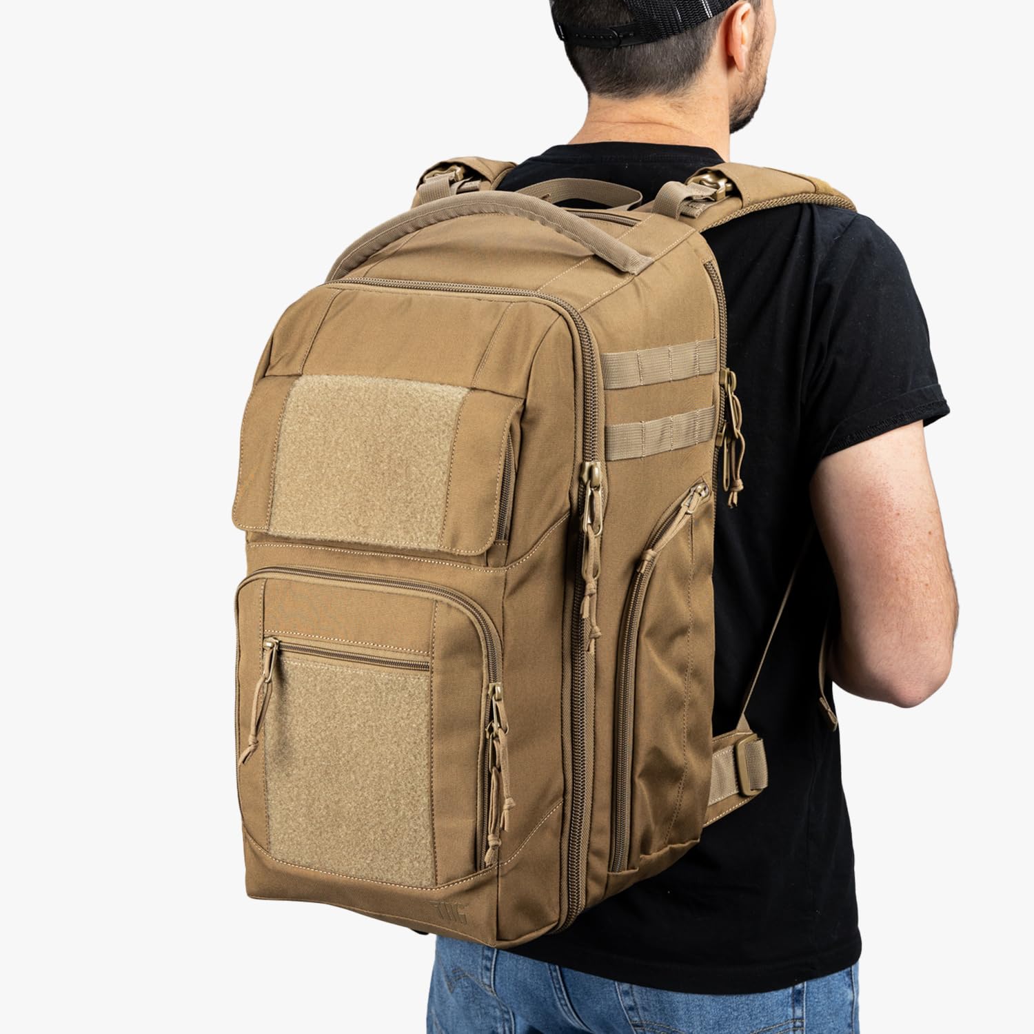 Tactical Diaper Backpack for Men - Military Style Baby Bag with Changing Pad, Coyote Brown - Perfect for Dads on the Go, Travel & Outdoor Adventures