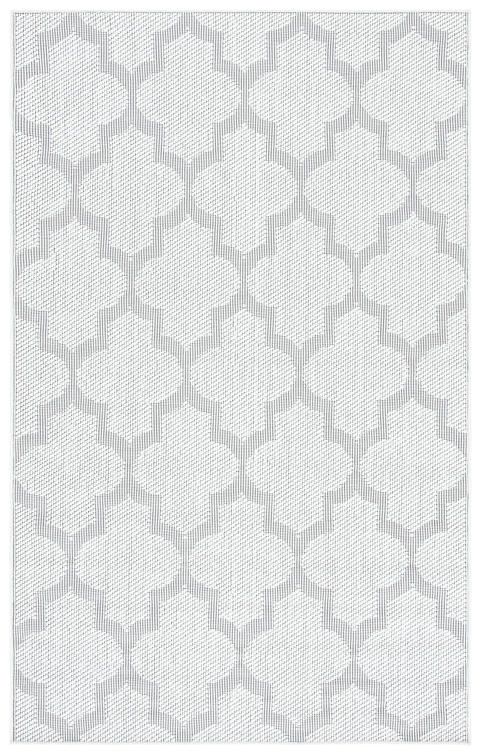 SAFAVIEH Bermuda Collection 3' x 5' Ivory & Light Grey Accent Rug - Non-Shedding, Machine Washable Indoor/Outdoor Rug for Patio, Backyard, Mudroom - Easy Care, Durable & Stylish Home Decor