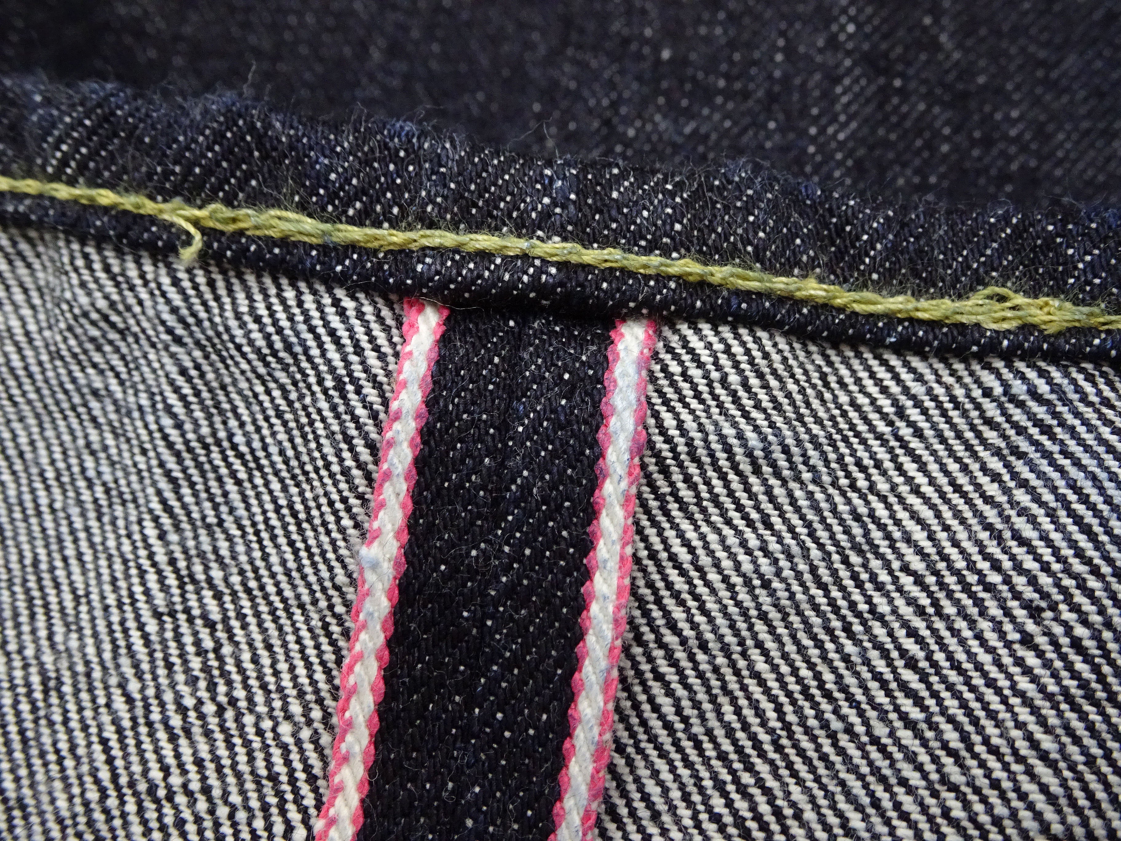 Momotaro Jeans #100 Double Stripe Paint Men's Loose Fit Straight Button Fly Denim Pants - 14.7oz Zimbabwe Cotton Deep Indigo Wash MMJB0101 | Casual Wear, Street Style & Vintage Fashion