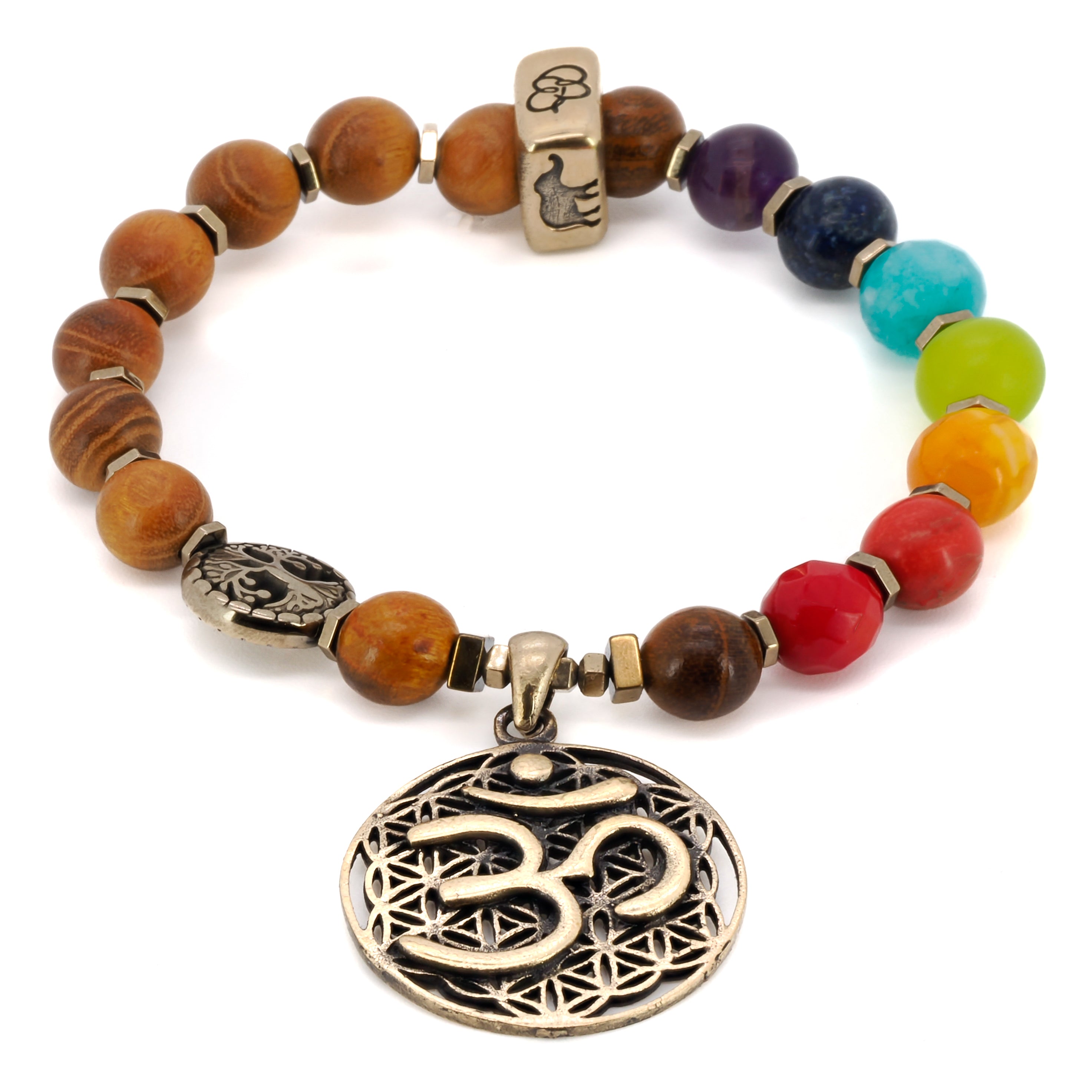 Chakra Mini Mala Bracelet - Healing Energy Beads for Meditation, Yoga & Spiritual Protection | Handmade Gemstone Jewelry for Women & Men | Perfect for Mindfulness Practice & Positive Energy