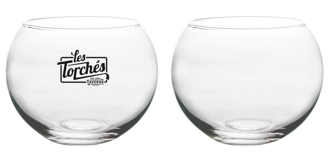BarConic® 48 oz Tropical Fish Bowl Glassware - Perfect for Cocktails, Desserts & Party Decorations