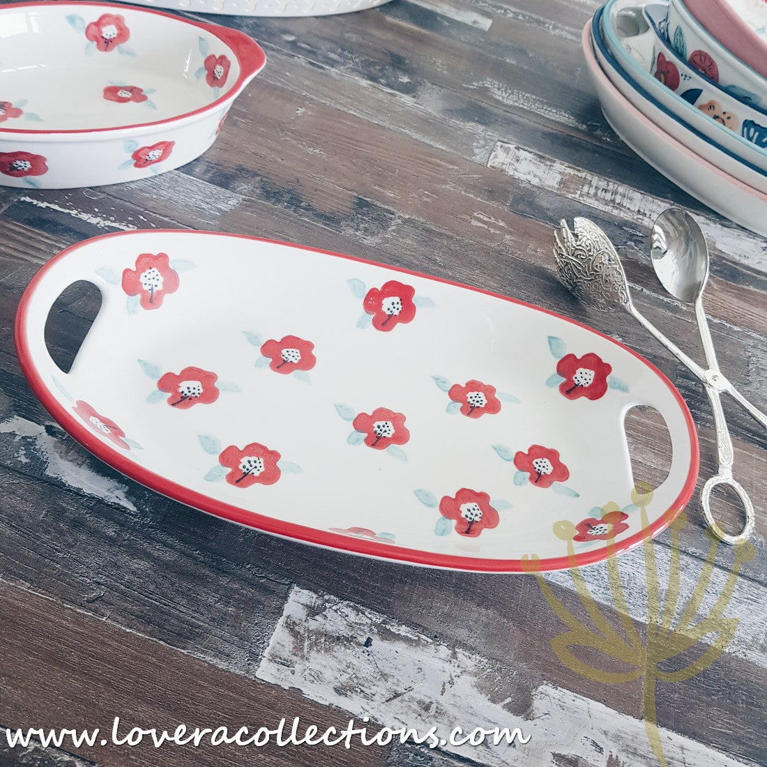 Handmade Pink Blossom Oval Ceramic Baking Dish - 12 Inch Porcelain Casserole Pan for Oven, Microwave & Dishwasher | Perfect for Casseroles, Lasagna, Desserts & Holiday Baking