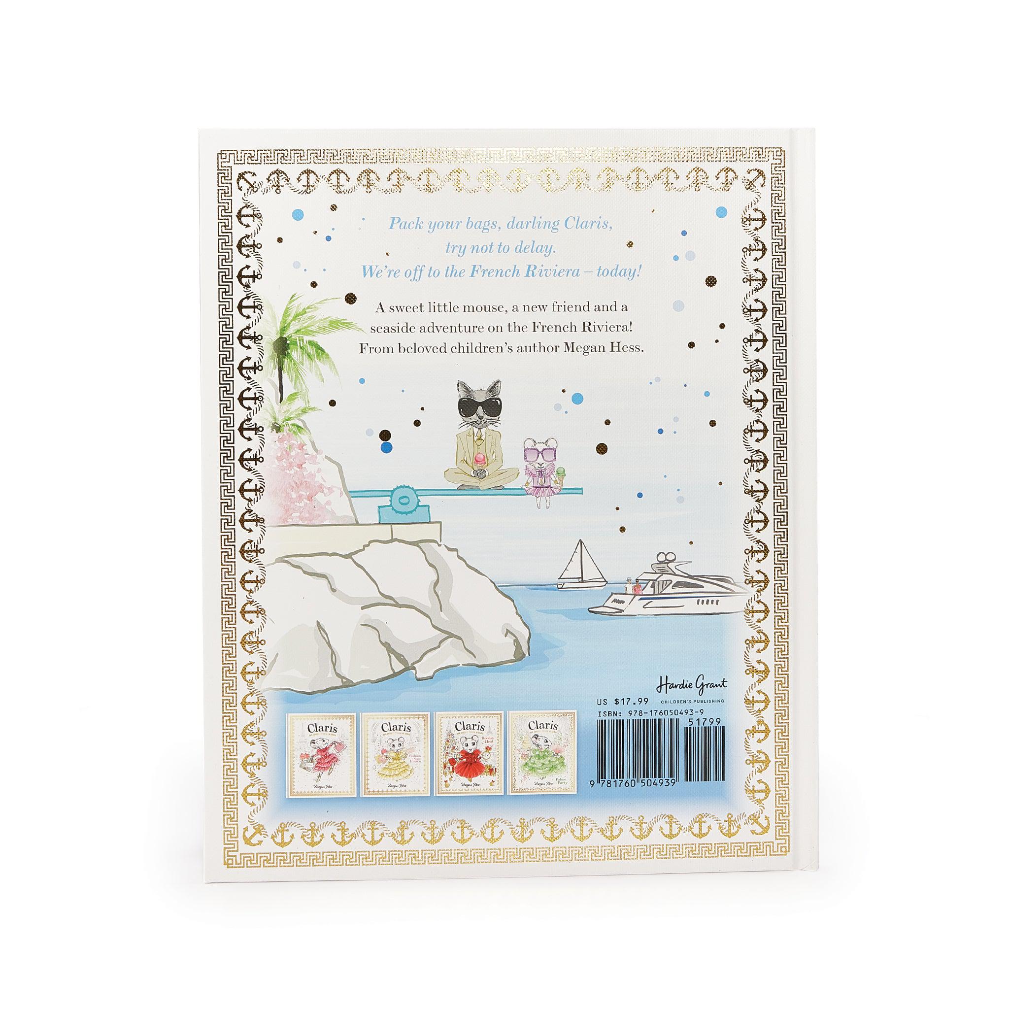 Claris The Mouse Bonjour Riviera Hardcover Book - Perfect for Kids' Bedtime Stories & French Learning