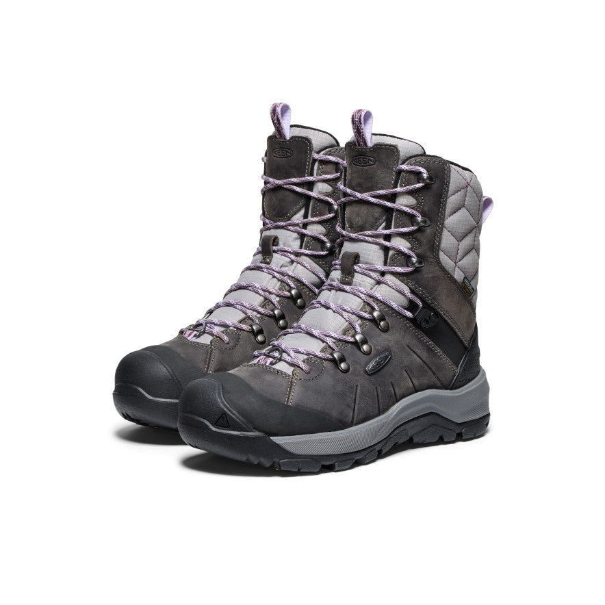 Women's Revel IV High Polar Waterproof Winter Boots - Steel Grey/Orchid Petal | Insulated Snow Boots for Hiking, Walking & Cold Weather Outdoor Activities