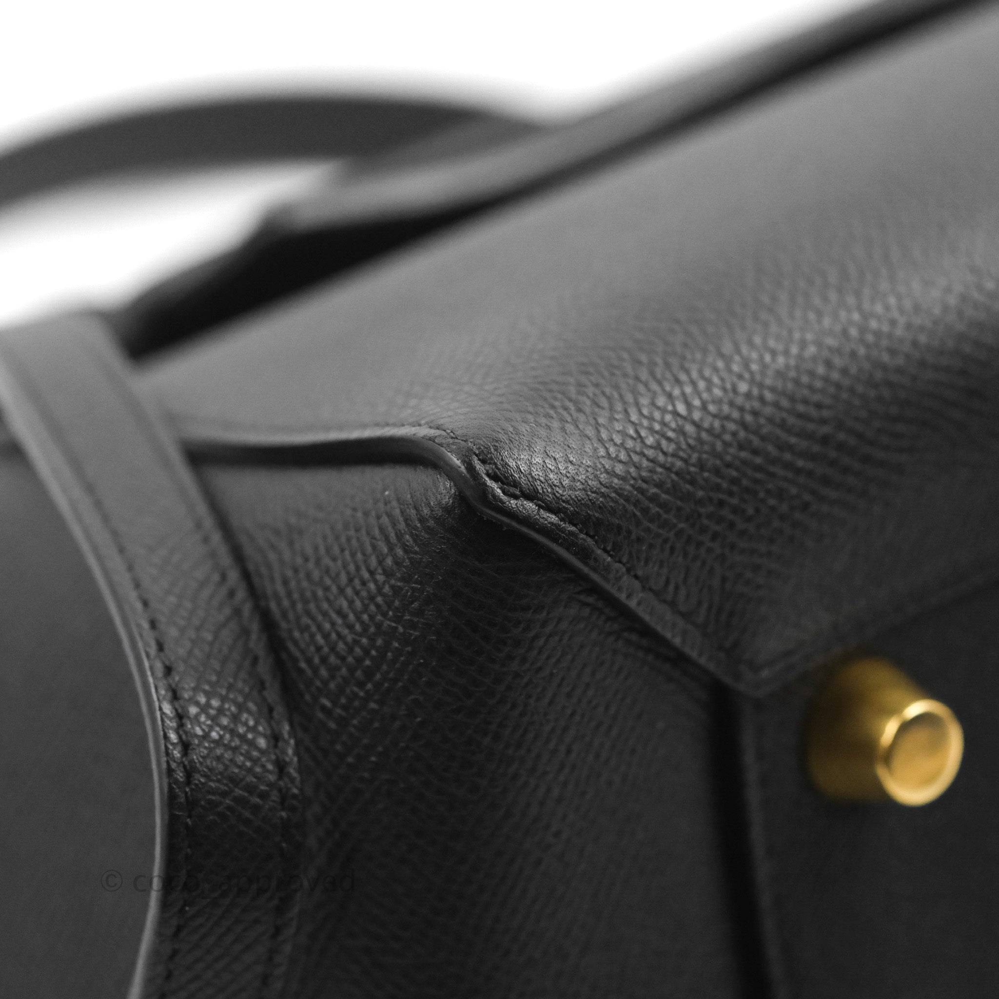 Celine Mini Belt Bag in Black Grained Calfskin with Gold Hardware - Perfect for Everyday Use, Travel & Fashion Accessories