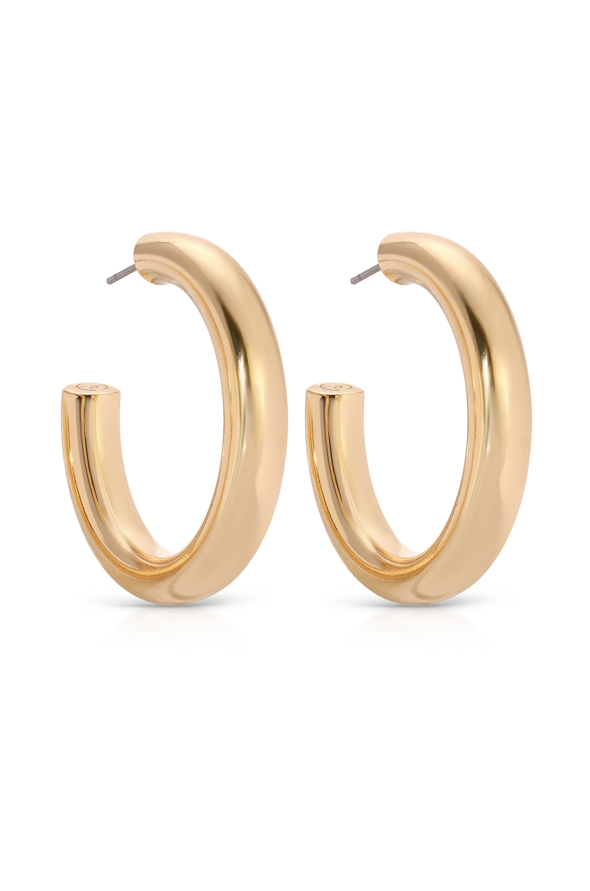 Classic Medium Thick Hoop Earrings for Women - Elegant Everyday Wear & Special Occasions
