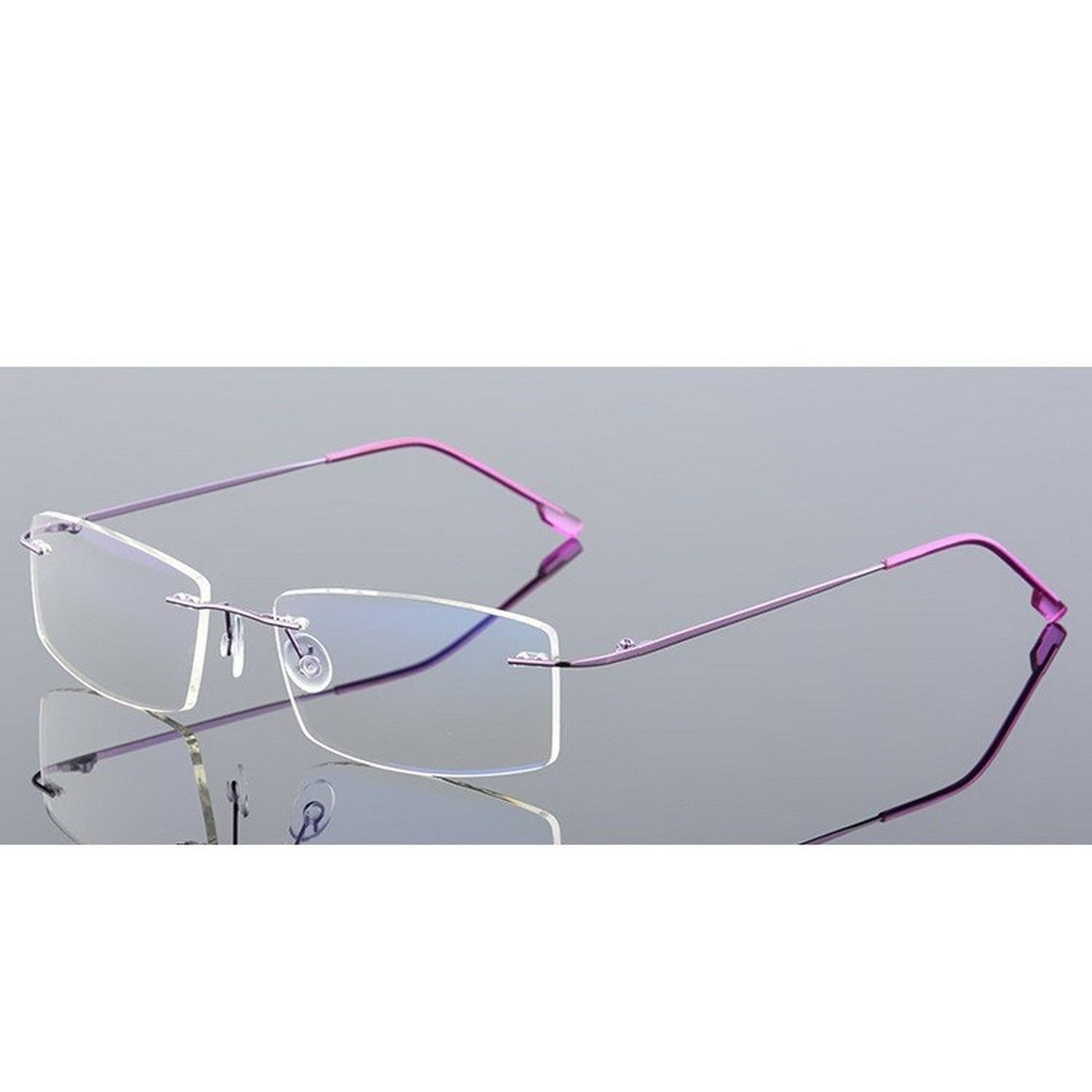 Stylish Rimless Blue Light Blocking Glasses for Men & Women - Anti Eye Strain Computer & Gaming Glasses for Office Work & Screen Time Protection