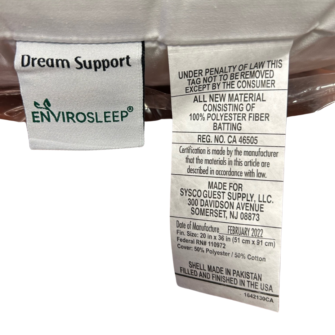 Envirosleep Dream Support Pillow - Orthopedic Memory Foam Pillow for Neck & Back Pain Relief - Perfect for Side, Back & Stomach Sleepers - Ideal for Home, Travel & Office Use