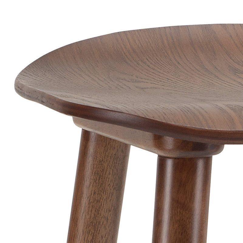 Hetty Counter Stool in Cocoa - Modern Kitchen Bar Stool with Back Support - Perfect for Breakfast Nook, Kitchen Island & Home Bar Seating