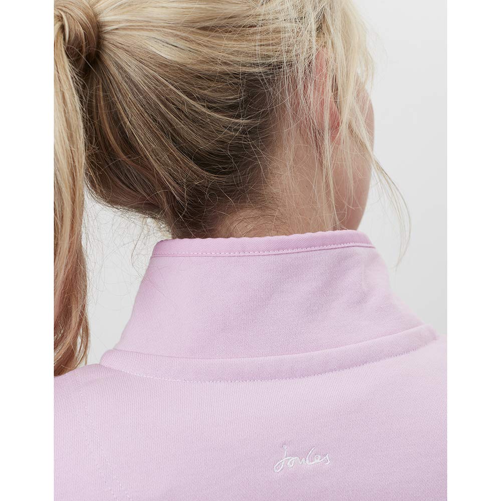 Joules Women's Saunton Funnel Neck Sweatshirt - Light Pink Pullover for Casual Wear, Lounge & Outdoor Activities | Soft Fleece Hoodie for Fall & Winter Comfort