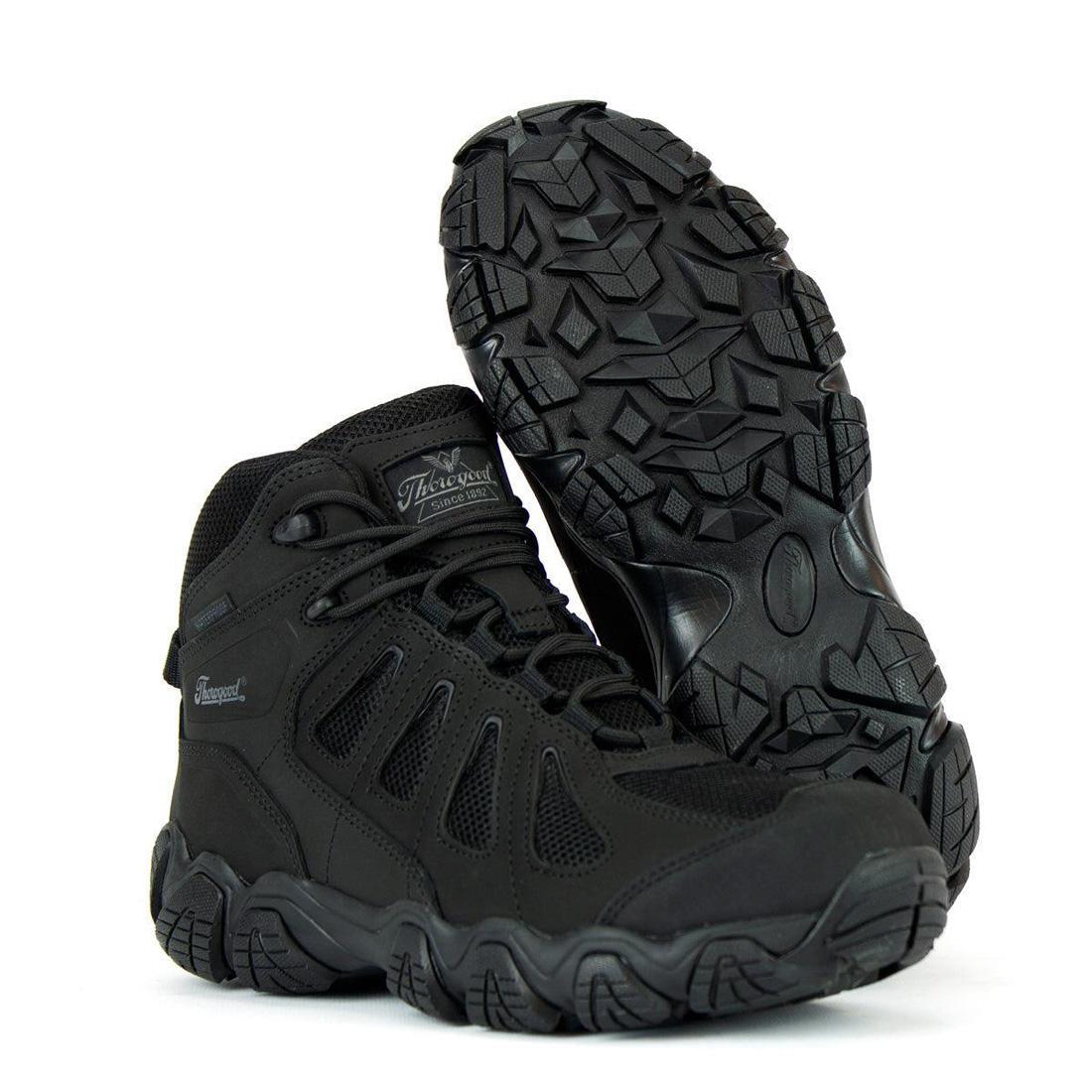 Crosstrex Series Mid Hiker Composite Toe Work Boots - Waterproof, Slip Resistant, Black - Perfect for Construction, Hiking & Outdoor Work