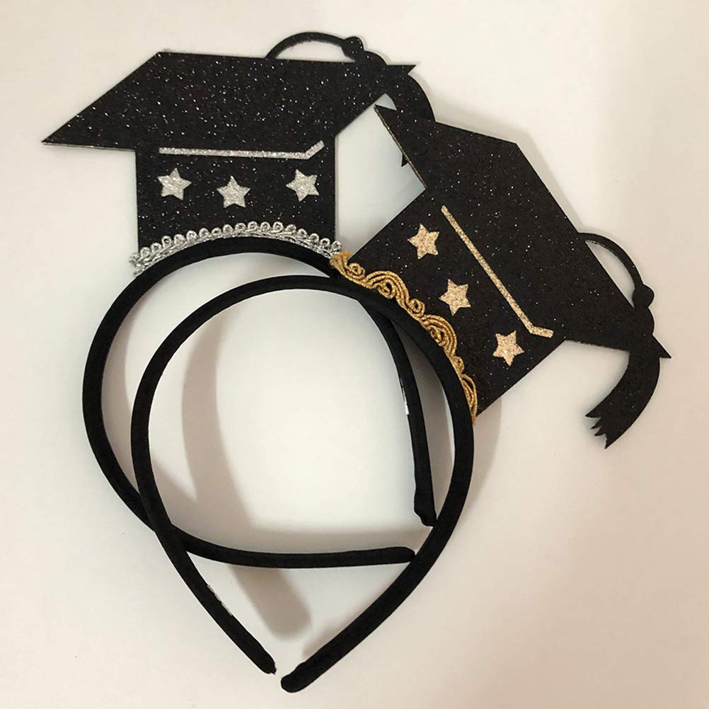 INOOMP 6-Piece Graduation Party Set - 2020 Grad Hair Bands, Cap Headbands & Photo Booth Props for Graduation Ceremony, Party Favors & European American Style Accessories - Perfect for Graduation Photos, Celebrations & School Events