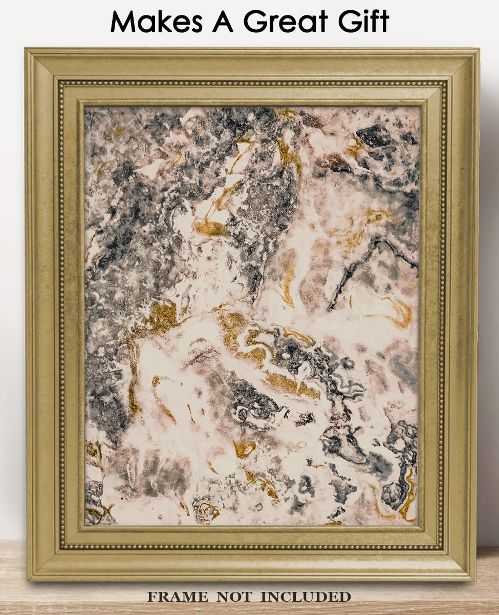 Earth Tone Agate Abstract Wall Art - Minimalist Aesthetic Boho Decor for Home, Office, Bedroom & Living Room - Unframed 8x10 Inch Posters - Perfect for Zen Spaces, Meditation Rooms & Modern Interior Design