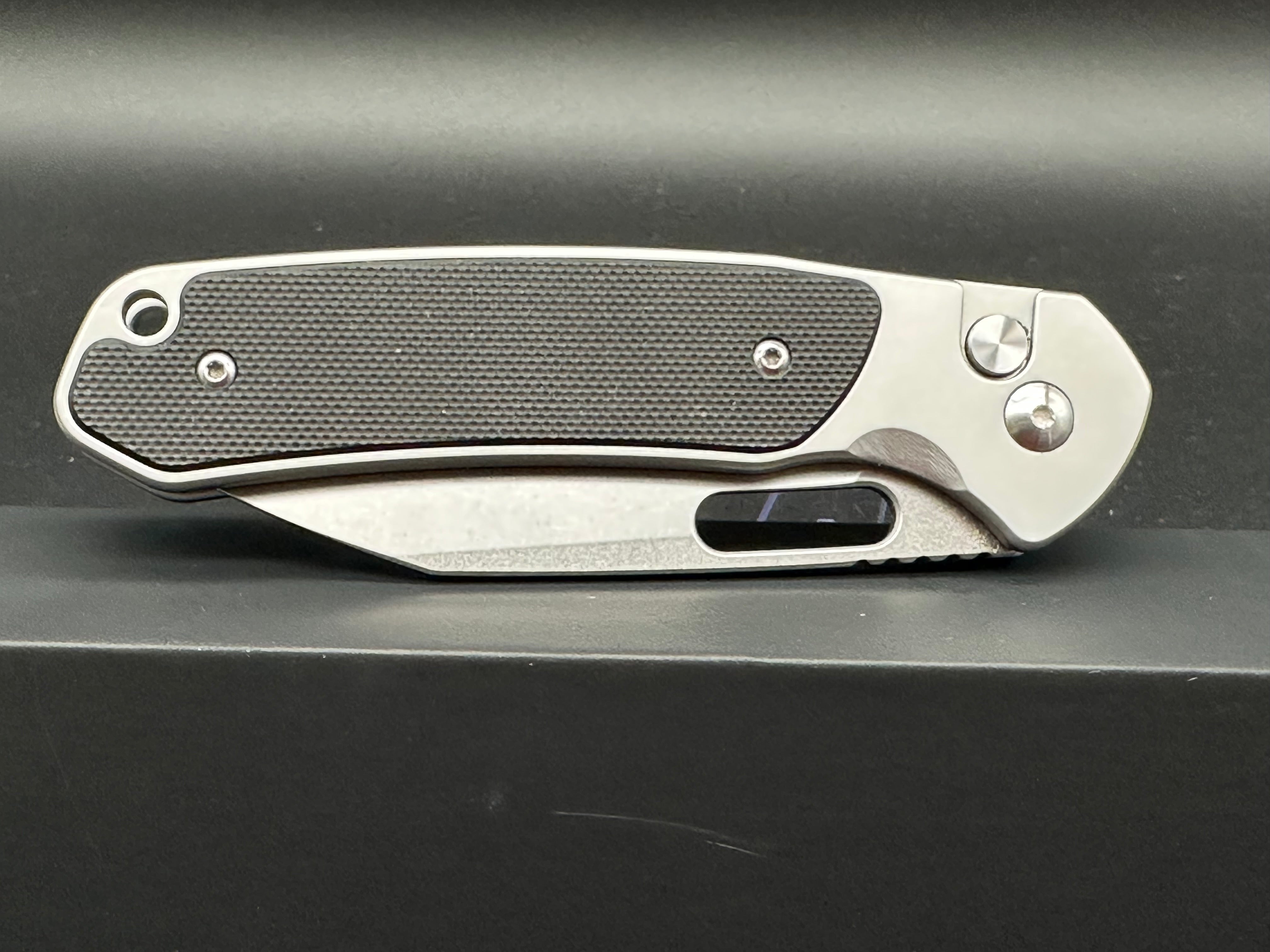 CJRB Perfect Pyrite Alt EDC Folding Knife - Button Lock Left Handed Version for Everyday Carry, Outdoor Activities & Tactical Use