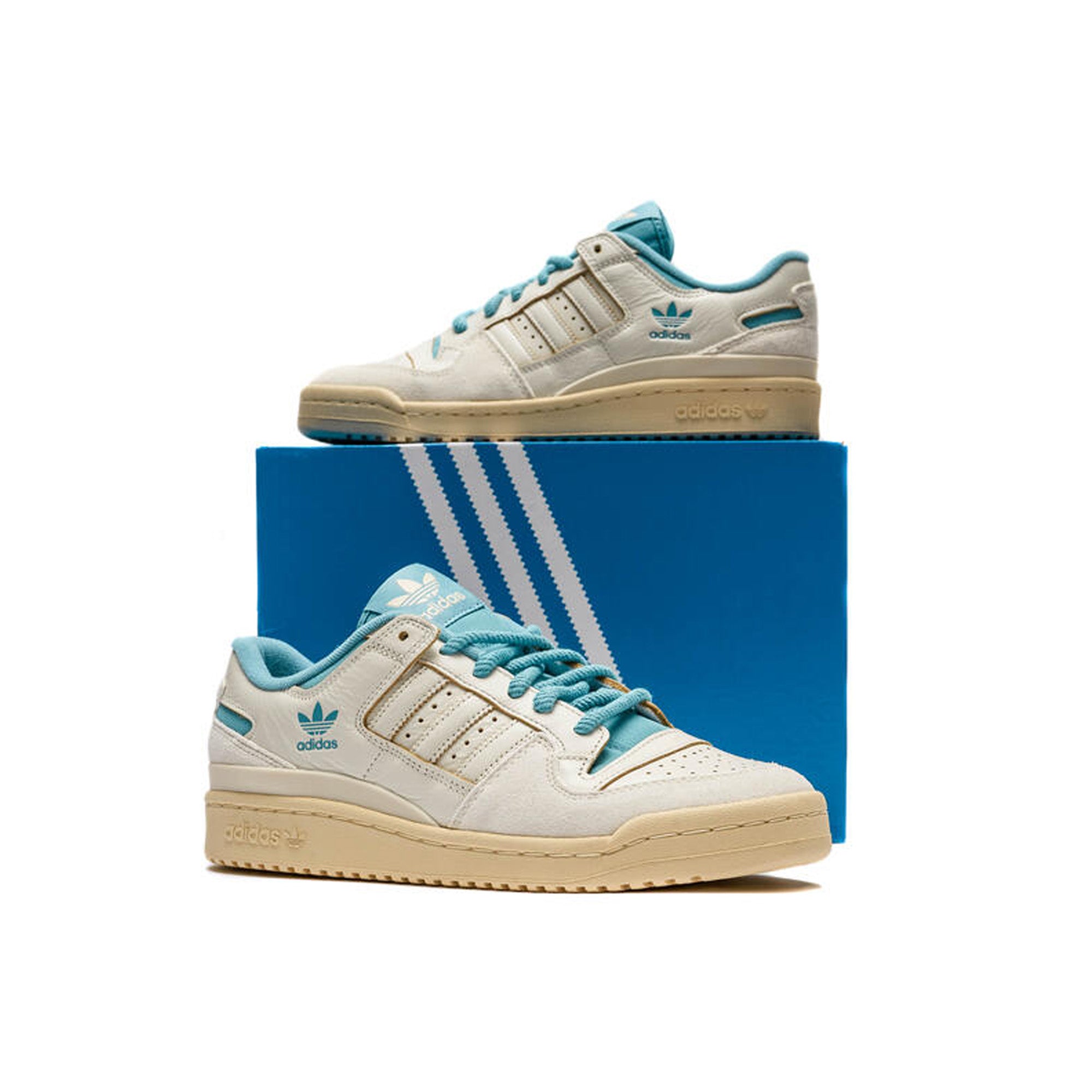 Adidas Forum 84 Low CL Sneakers - Off White Preloved Blue (2023) | Vintage-Inspired Athletic Shoes for Casual Wear & Street Style Fashion