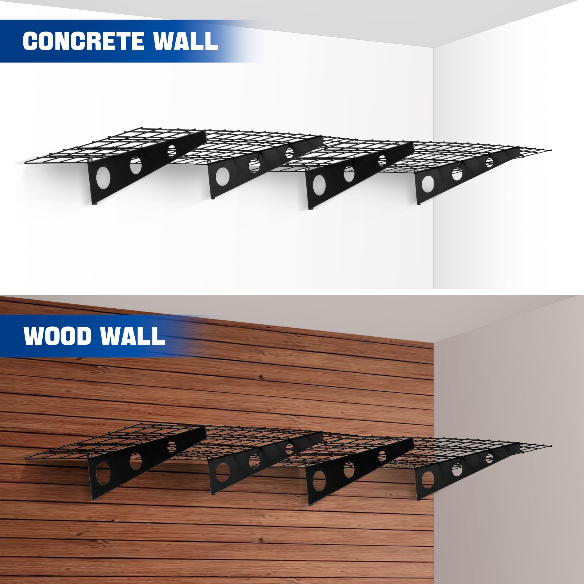Rengue 2-Pack Heavy Duty Wall Shelves - 72