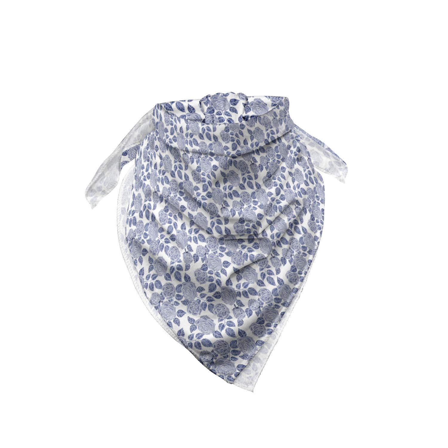 Ambesonne Rose Bandana - Monochrome Romantic Petals Unisex Head & Neck Scarf for Women & Men | Perfect for Outdoor Activities, Music Festivals & Fashion Accessories