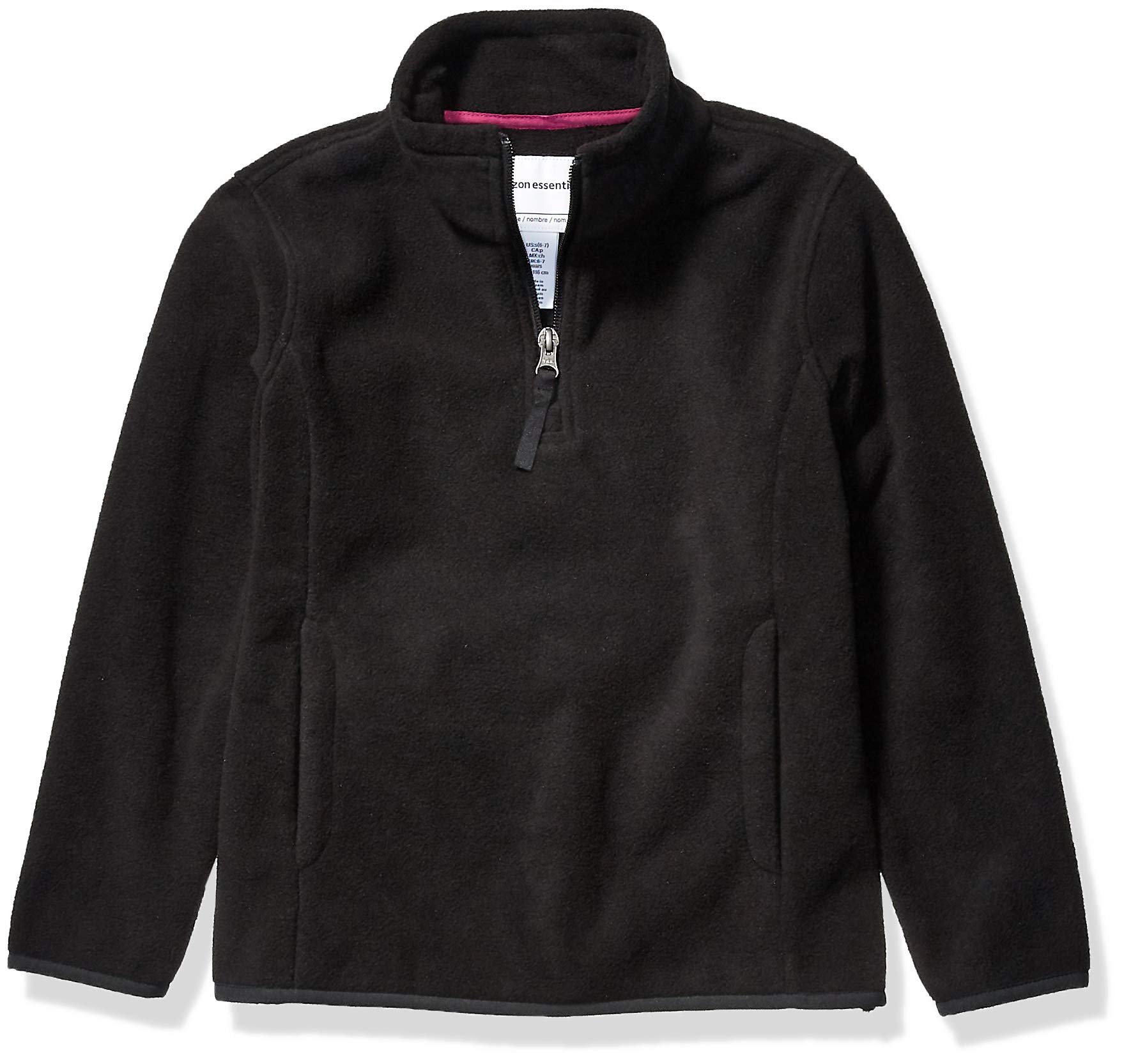 Amazon Essentials Girls & Toddlers' Quarter-Zip Polar Fleece Jacket - Soft Warm Winter Outerwear for School, Playdates & Outdoor Activities
