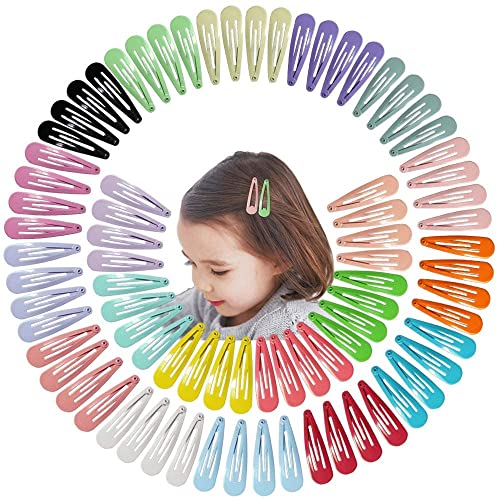 Tic Tac Hair Clips for Girls & Kids - Colorful Baby Hair Accessories (Pack of 10) - Perfect for School, Parties & TikTok Videos