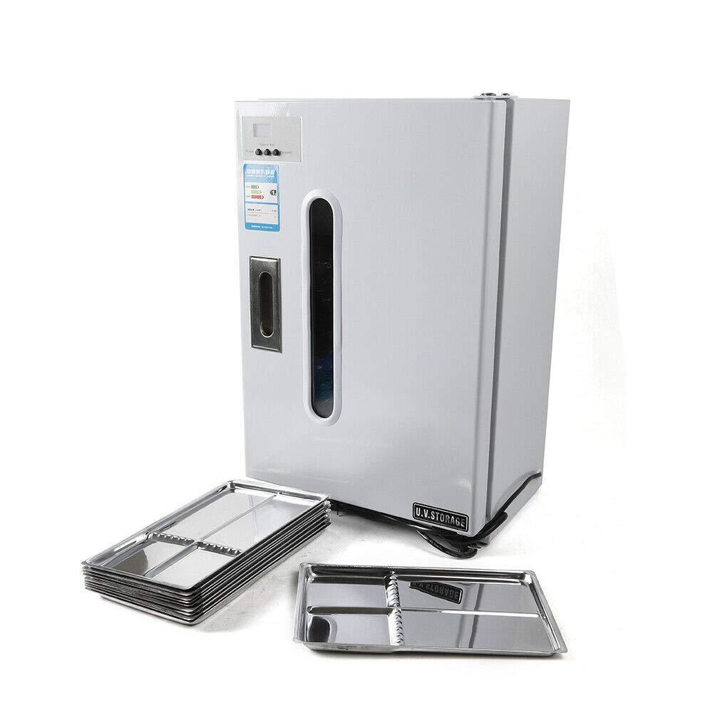 27L UV Digital Disinfection Cabinet with 10 Adjustable Trays & Timer - 15W Sterilizer for Kitchen, Baby Bottles, Makeup Tools (Model XS-391) | Perfect for Home, Salon & Restaurant Use