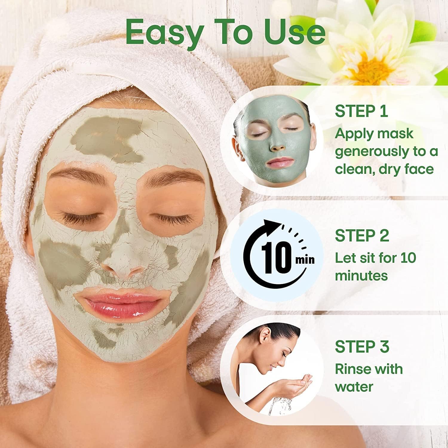 BSBDA Green Tea Cleansing Mask Stick - Deep Pore Cleanse for Blackheads & Whiteheads | Oil Control & Anti-Acne Treatment | Face Mask Stick for Men & Women | Perfect for Travel & Daily Skincare Routine