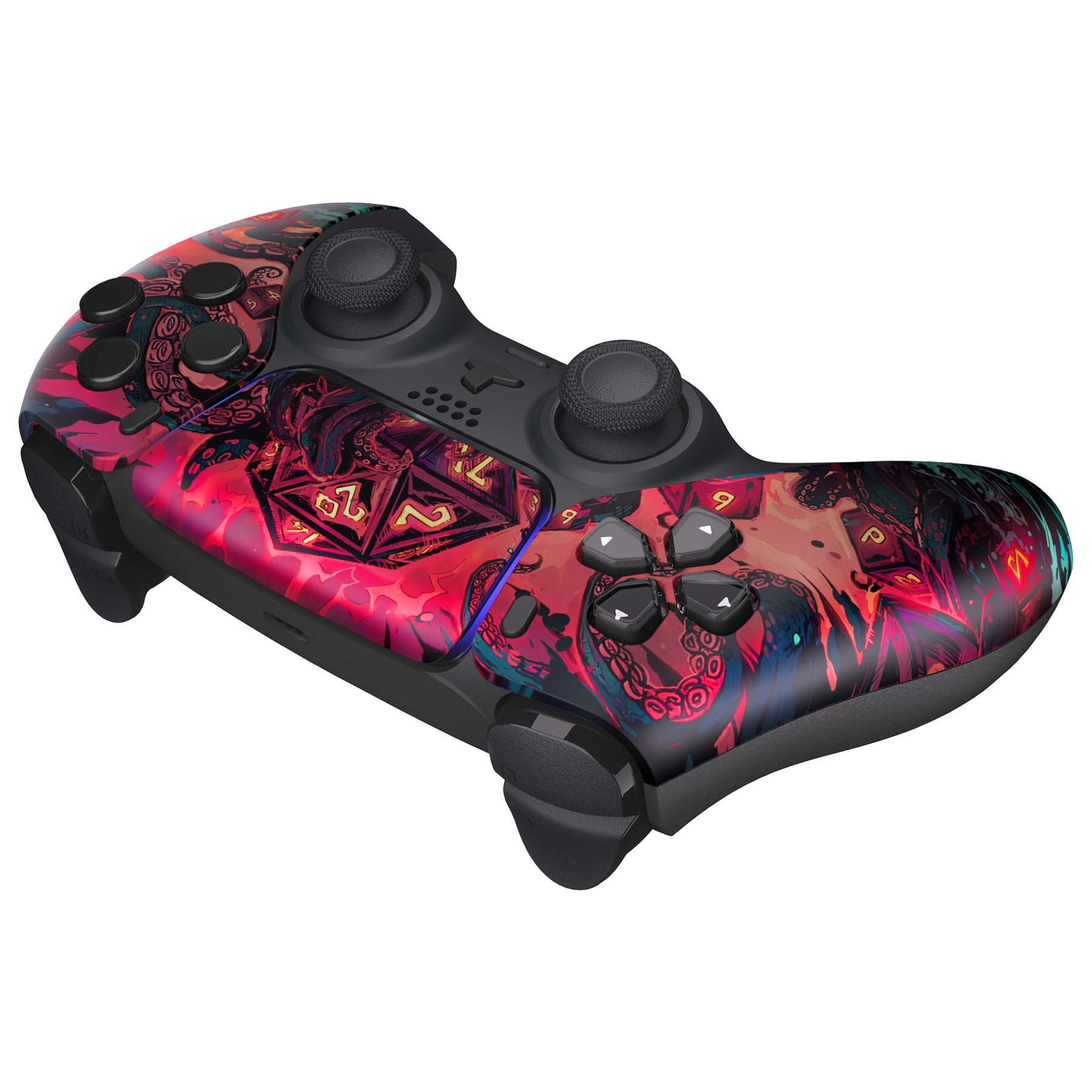 eXtremeRate PS5 Controller Front Housing Shell Replacement - Compatible with BDM 010/020/030/040/050 Models - Treasure of Abyss Design - DIY Gaming Accessory for Enhanced Customization & Repair