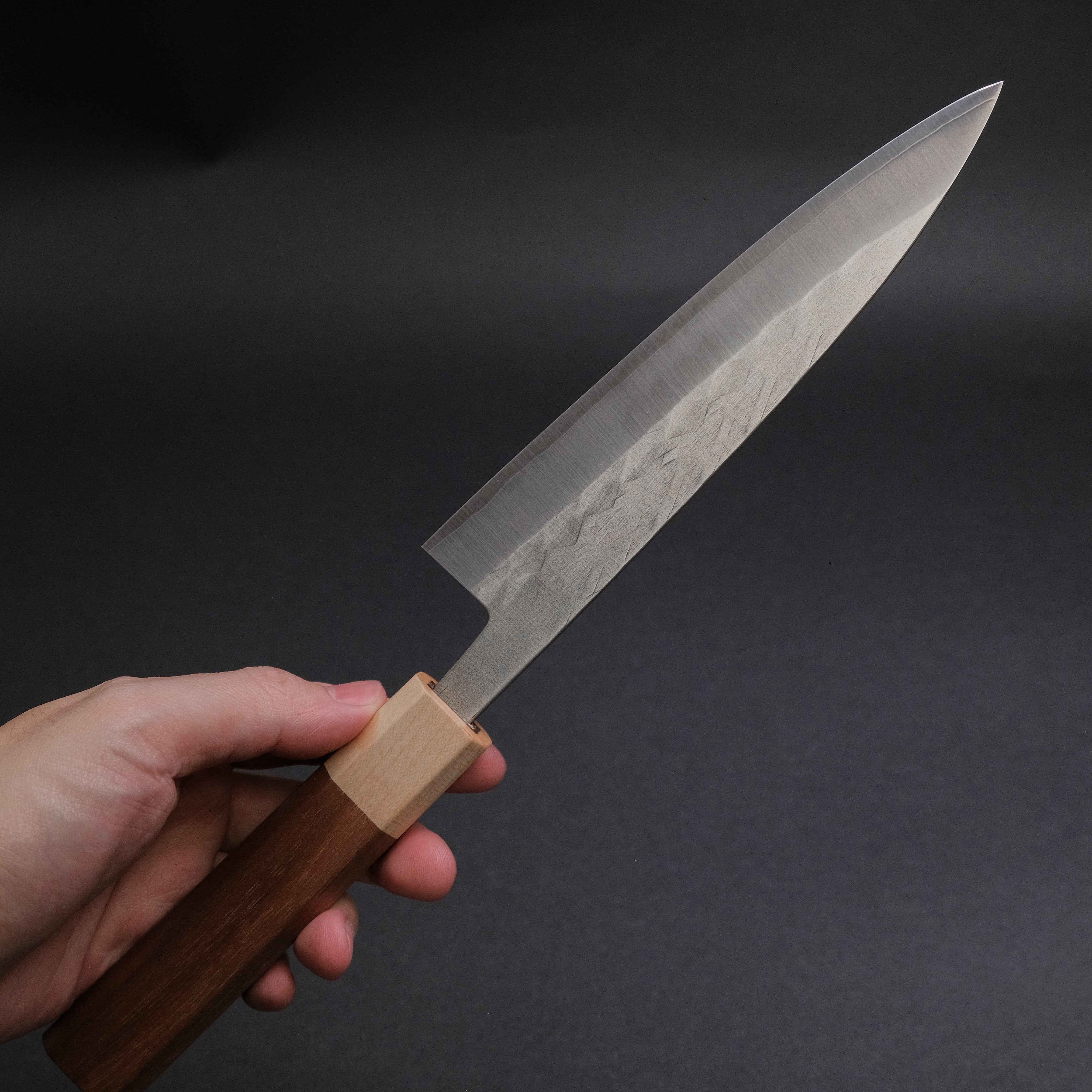 Hitohira TD SLD Tsuchime Gyuto 165mm Japanese Chef Knife with Walnut Handle - Perfect for Sushi, Meat Slicing & Vegetable Cutting