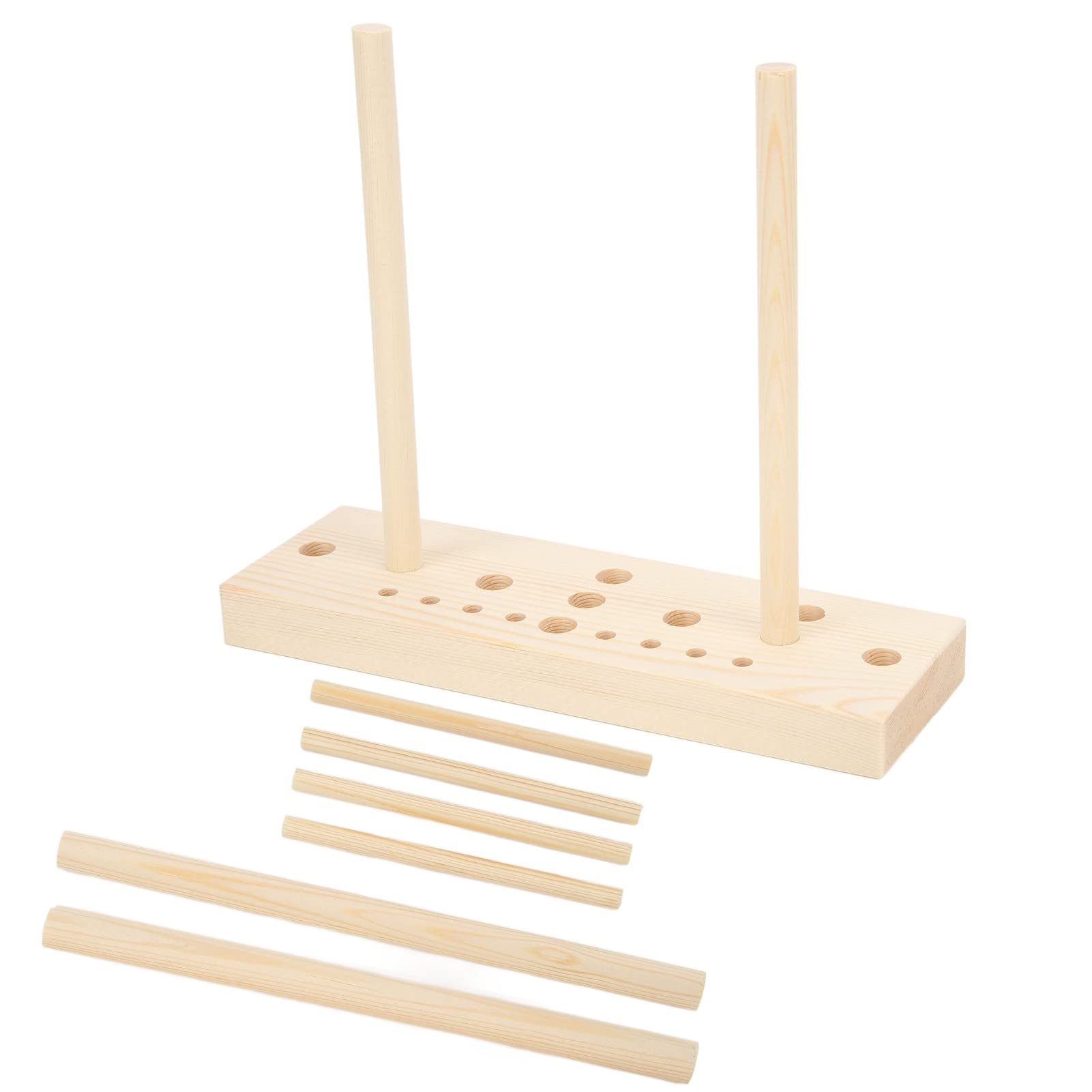 Walfront Wooden Ribbon Bow Maker Kit - DIY Craft Tool with Multi-Size Templates & Wooden Sticks for Gift Wrapping, Wedding Decorations, Hair Accessories and Party Favors