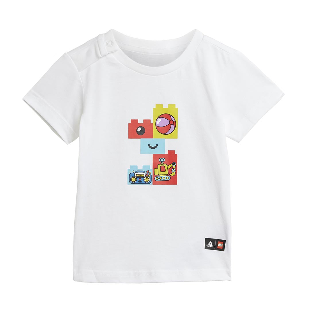 Adidas Kids' (Infant & Toddler) Adidas x LEGO Play T-Shirt & Shorts Set - HB4429 - Comfortable Athletic Outfit for Toddlers - Perfect for Playtime, Daycare & Outdoor Activities