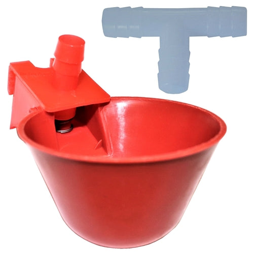 Rite Farm Automatic Poultry Waterer Cups - Durable Plastic Chicken Drinker for Coops, Cages, and Outdoor Use - Ideal for Chickens, Ducks, and Small Animals